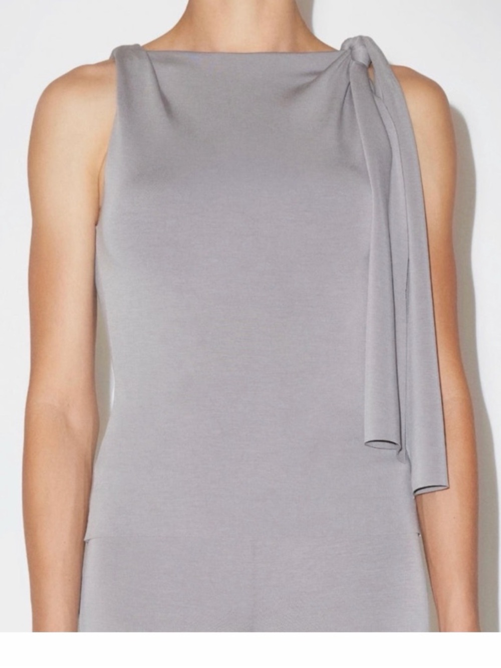 Khy SUEDED STRETCH KNOTTED TOP STEEL GREY - S - Picture 3 of 6